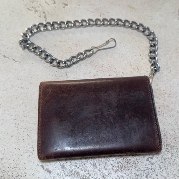 Vintage No Fear Leather Chain Wallet - Picture 3 of 6